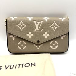 AUTHENTIC LOUIS VUITTON Félicie pochette (Dove/Cream)