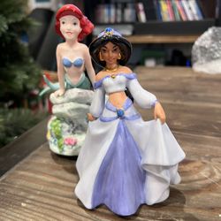 Disney Ceramic Figurines Ariel And Jasmine