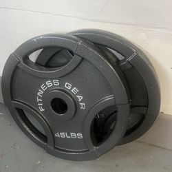 2 Inch Olympic Pair Of 45lb Weight Plates 