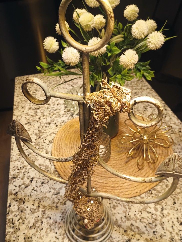 X-Large Anchor Christmas Tree Topper - Heavy Metal Nautical