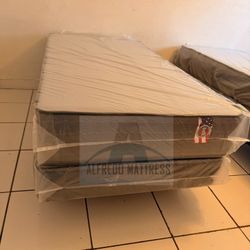 Twin mattress and box spring set (2pc - new) 