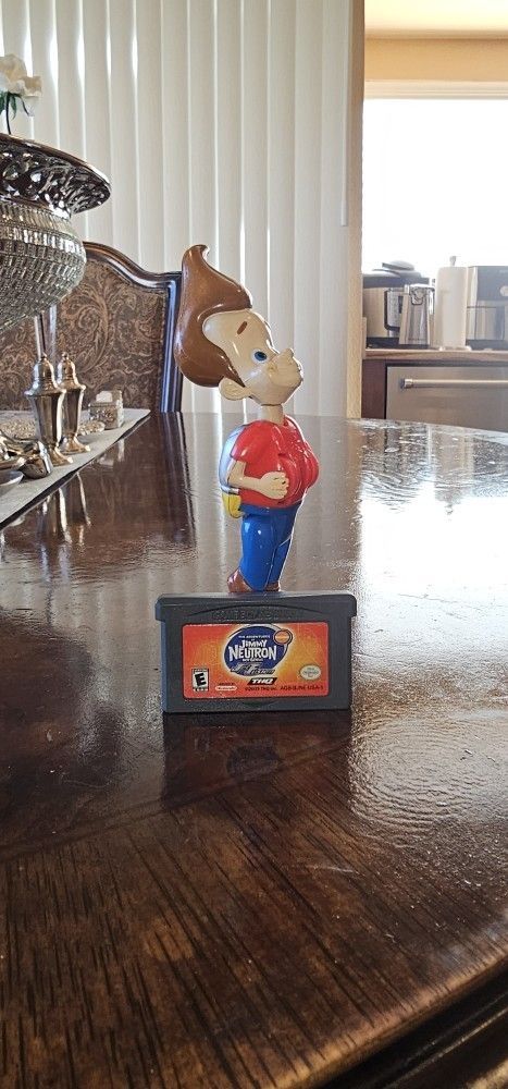 Jimy Neutron Boy Genius Jet Fusion Nintendo Gameboy Advance Game & Figure Toy / Nickelodeon / Video Game / Collectible / Collector / Memorabilia
