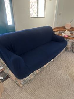 Blue couch cover