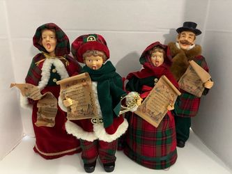 Christmas Carol Singers Figurine Set of 4