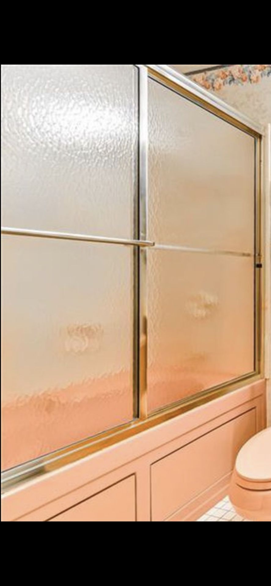 Glass shower sliding door