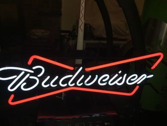 Budweiser neon sign in good working condition.