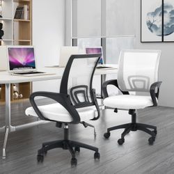 SET OF TWO WHITE COLOR ERGONOMIC OFFICE CHAIRS! 😍🌟❗️