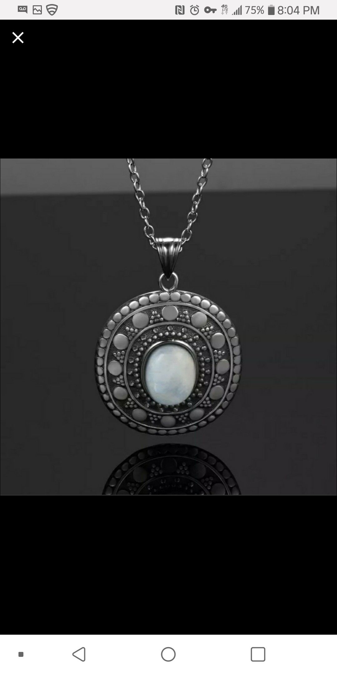 Beautiful silver s925 Moonstone necklace