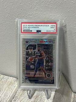 2019-20 Hoops Premium Stock Zion Williamson #258 Pulsar Prizm Rookie RC PSA 9