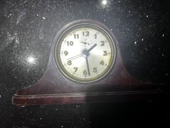 Vintage Mantel Clock And Torch