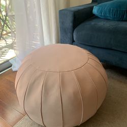 Pastel Pink Ottoman Pouf