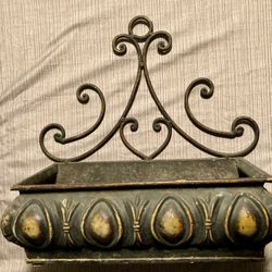 Reduced: Decorative Iron Plant Holder and Candle Holder Set