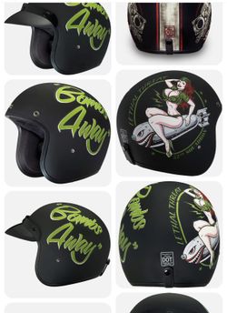 Daytona Cruiser Helmet Slim Line 3/4 Open Face Quick Release DOT size L