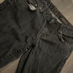 c7p gray/black boot cut jeans