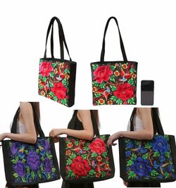 Floral Embroidered Tote Bag for Women