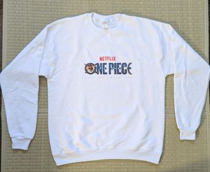 One Piece White Sweatshirt Medium/Small