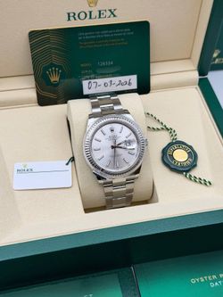Brand New 2026 Rolex Datejust 41mm  126334 Silver Dial Steel Oyster Bracelet Fresh March Full Set