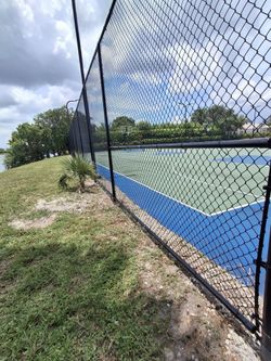 Tennis courts fence