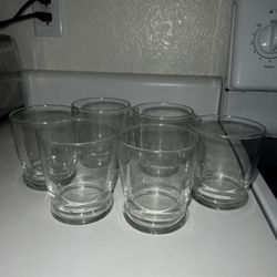 6 Mini Glass Cups