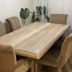 Dining Set For 6 + Chairs