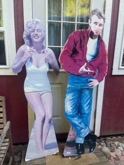James Dean & Marilyn Monroe Cardboard Cut Outs