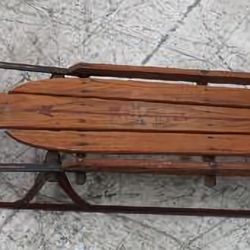 Antique Flexible Flyer Airline Junior #251 51" Sled 1950s 