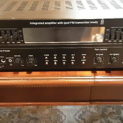 Technical Pro Model RX-B111. Integrated Amplifier With Ipod FM Transmitter Ready