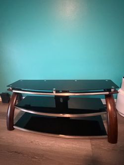 3-Tier Glass and Wood TV Stand