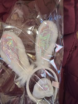 Holographic Bunny Ear Headband
