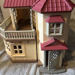 Calico Critters Vintage Red Roof Country Home Doll House Sylvanian Families.