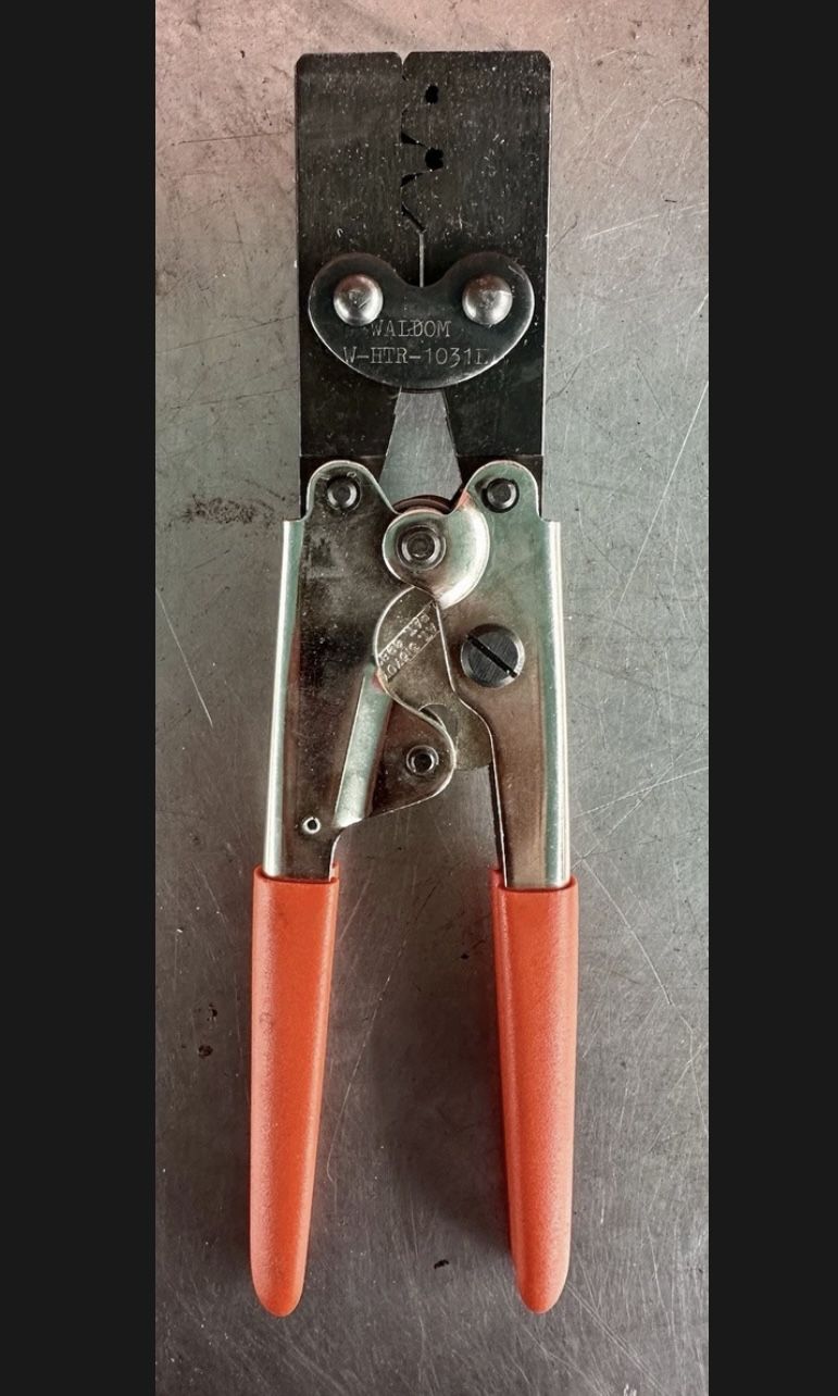Waldom W-HTR-1031-E Ratchet Hand Crimp Tool - 24-14 Awg Used
