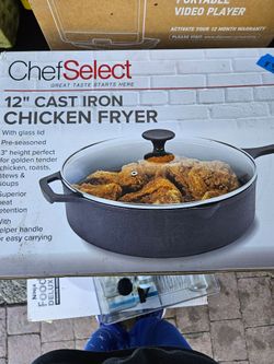 Cast iron chicken fryer.