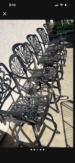 Set Of 5 Swivel Bar Stools