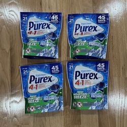 Purex 4 in 1 detergent pods lot of 4
