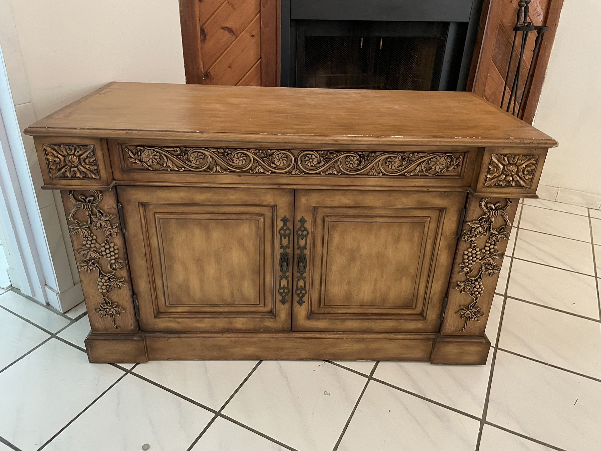 Ornate Wooden Cabinet
