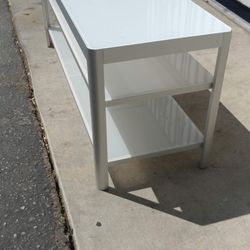 Glass Coffee table With Metal Frame