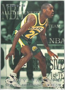 1994-95 Fleer Gary Payton NBA All-Defensive Team Card