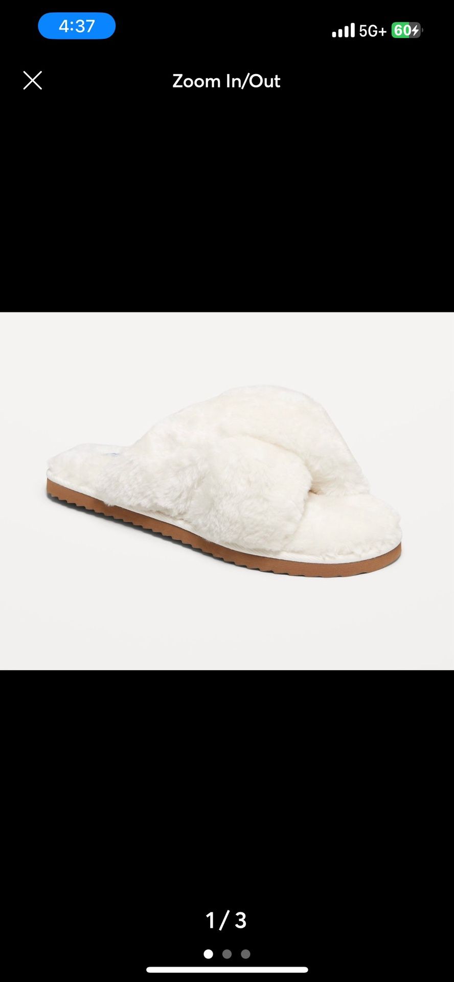 Slippers old navy Faux-Fur Cross-Front Slippers size 9