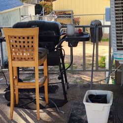 Gas BBQ Behind Chair I Believe Works Needs Clean Want It Removed.. Free u Can Come Get It Today