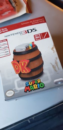 Donkey Kong Barrel Nintendo 3DS Game & Stylus Storage Container(((new)))