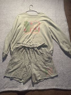 2pc Women’s MTV Shirts and shorts set -Teal - Size:XXL