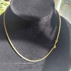 Necklace Rope Style Silver Gold Plated .