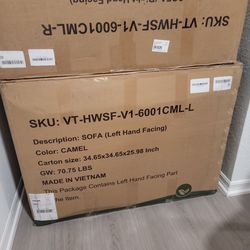 Vanomi Sofa - Camel Color