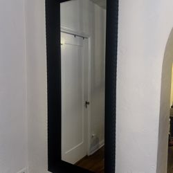 Beautiful Leather Trim Full Length Wall Mirror