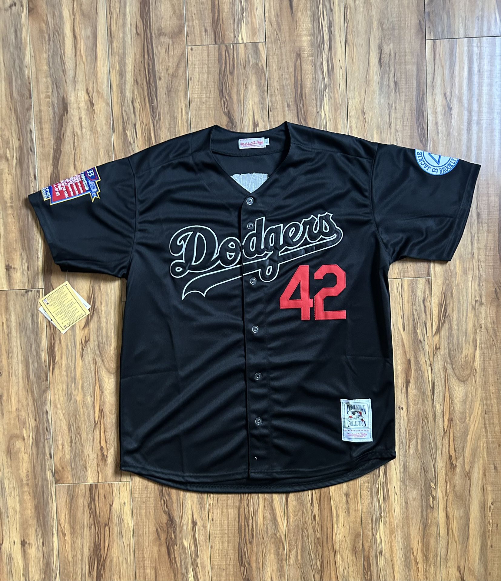 Jackie Robinson Black Dodgers Jersey #42