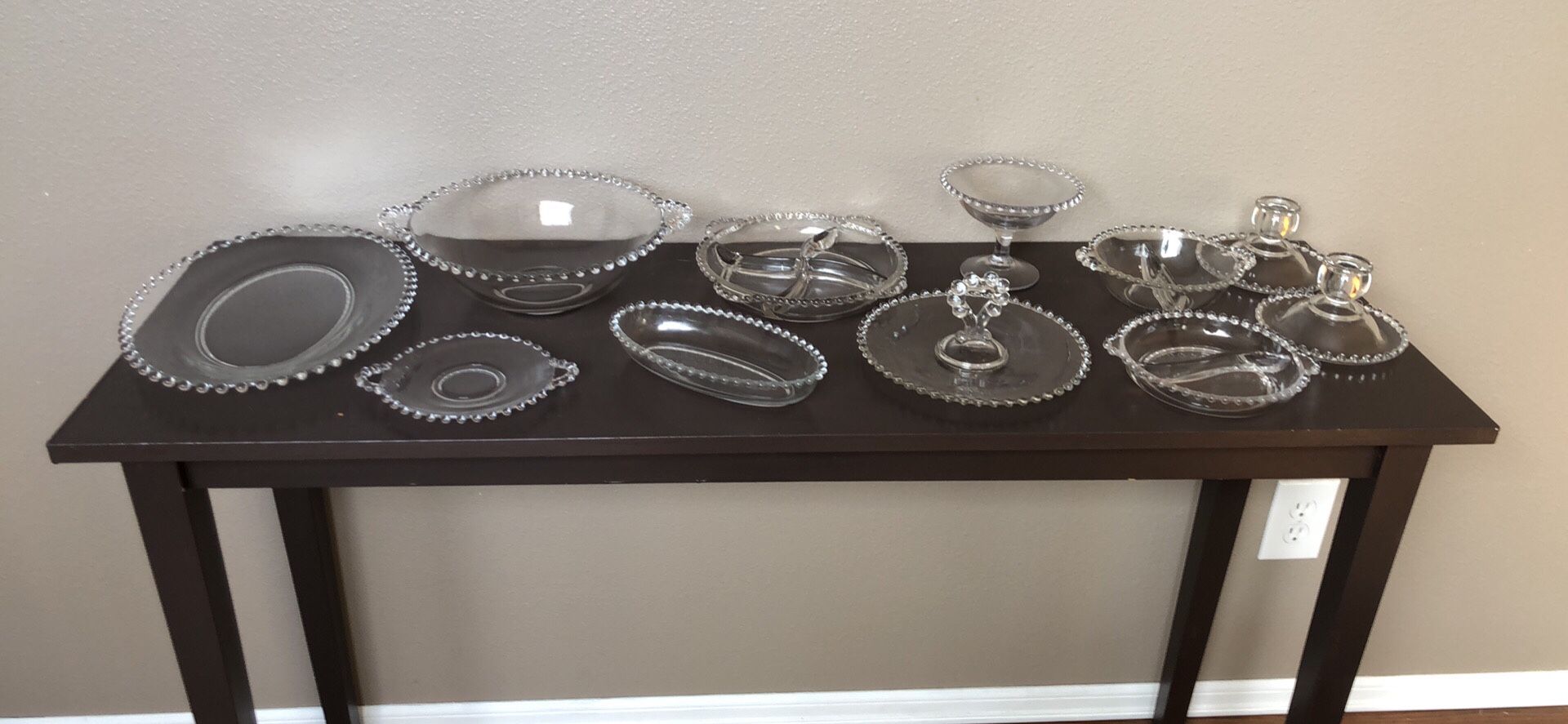 Clear Candlewick Serving Pieces