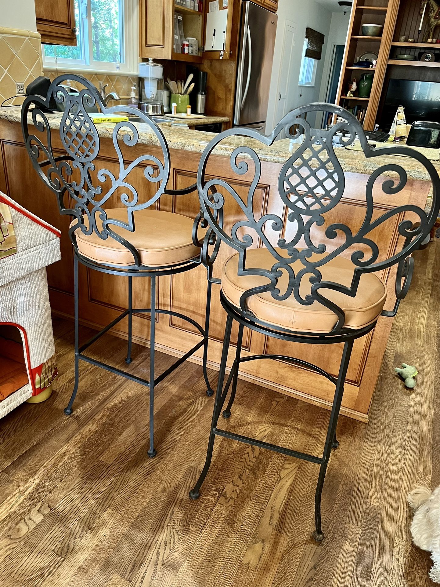 Bar Stools Swivel Arte De Mexico Wrought Iron for Sale in Los Angeles