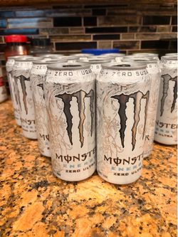 Monster Energy Ultra White Zero Sugar 16 Cans Total