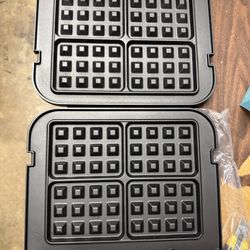 Waffle Plates for Cuisinart Griddler GR-4N, GR-5B, GR-6 and GRID-8N Series - 4 Slicer Nonstick Coating Baking Plates