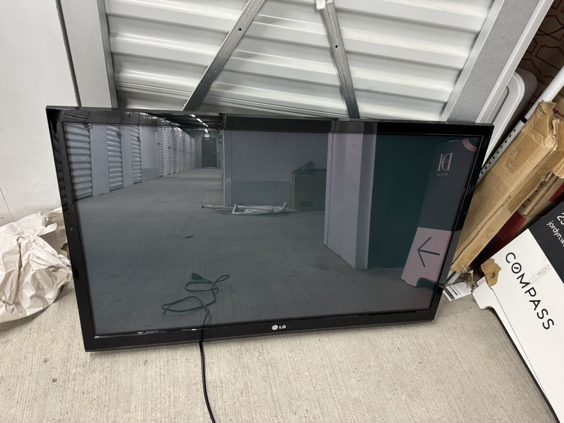 LG television with wall mount attached